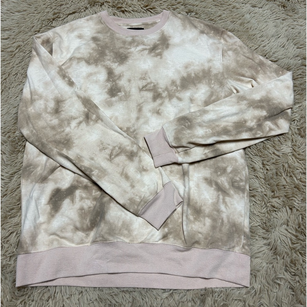 Pink Bleach Washed Sweatshirt